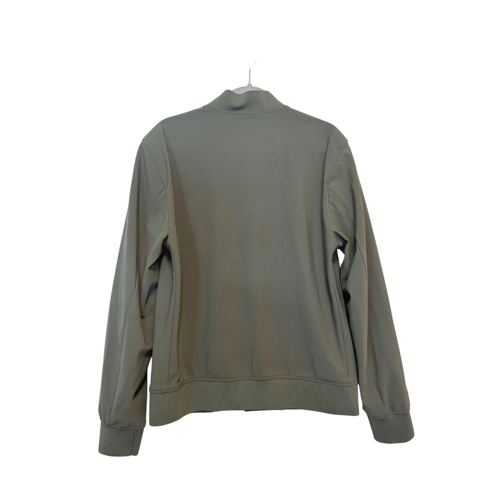 Theory Mens Murphy Precision Ponte Bomber Jacket Olive Green Snap Front Size S - Picture 3 of 9